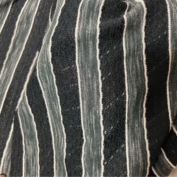 BECCA Crochet Striped Pants Beach Cover-Up Open sides Black & Gray Size S/P - Picture 12 of 16